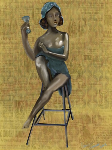 Arts numériques intitulée "1920’s Flapper.jpeg" par Dianne Bauer, Œuvre d'art originale, Peinture numérique