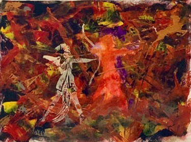 Pittura intitolato "Huntress" da Dianne Bauer, Opera d'arte originale, Acrilico