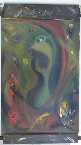 Peinture intitulée "A Sereia" par Telma Dias, Œuvre d'art originale, Huile