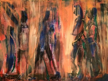 Painting titled "The Walking 2019" by Dibasar, Original Artwork, Acrylic