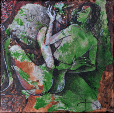 Картина под названием "La TENDRESSE II" - Dibasar, Подлинное произведение искусства, Акрил