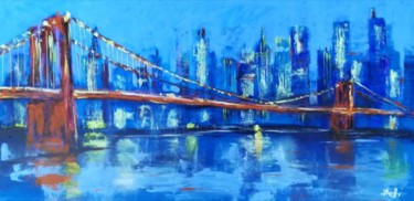 Painting titled "il ponte" by Bruno Betti, Original Artwork, Acrylic