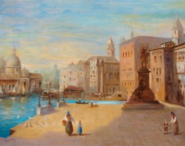 Pintura intitulada "Veneza" por Di Carvalho, Obras de arte originais, Óleo