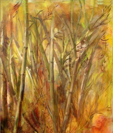 Pintura intitulada "Bambus" por Di Carvalho, Obras de arte originais, Óleo