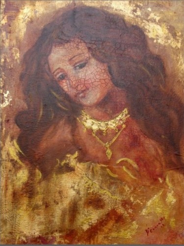 Pintura intitulada "Musa" por Di Carvalho, Obras de arte originais, Óleo