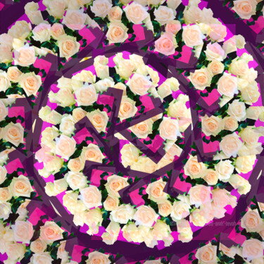 Artes digitais intitulada "Swirl of Roses" por Dida Andr & Tevah.Art Studio, Obras de arte originais, Fotografia Manipulada