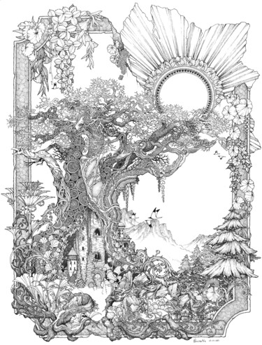 Desenho intitulada "Mémoire" por Didier Fleurantin, Obras de arte originais, Tinta