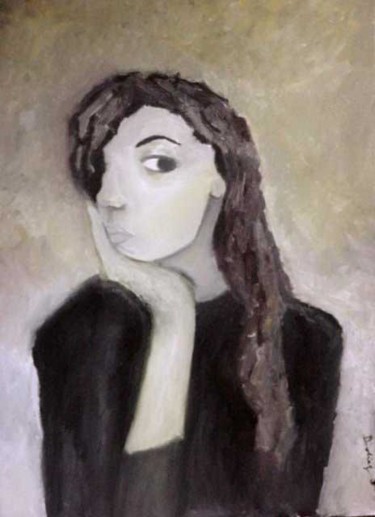 Pintura titulada "autorretrato" por María Eugenia Didiego, Obra de arte original