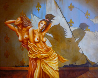 Peinture intitulée "l'ombre de Jeanne d…" par Didier Albo, Œuvre d'art originale