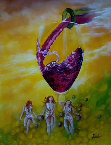 Peinture intitulée "nectar céleste" par Didier Albo, Œuvre d'art originale
