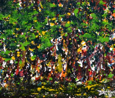 Malerei mit dem Titel "" didAUM impression…" von Didier Aumignon (didAUM), Original-Kunstwerk, Öl Auf Keilrahmen aus Holz mo…
