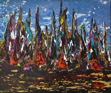 Painting titled ""Elevation"" by Didier Aumignon (didAUM), Original Artwork, Oil