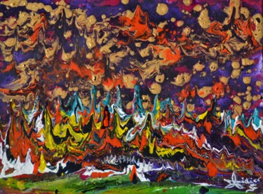 Peinture intitulée "" surNatural Mystic…" par Didier Aumignon (didAUM), Œuvre d'art originale, Huile Monté sur Châssis en bo…