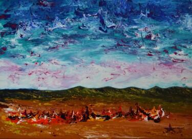 Painting titled "" Danse du joli Mai…" by Didier Aumignon (didAUM), Original Artwork, Oil Mounted on Wood Stretcher frame