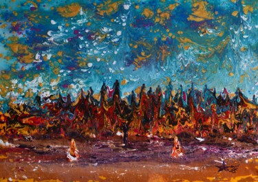 Malerei mit dem Titel "" Celtic Dance "" von Didier Aumignon (didAUM), Original-Kunstwerk, Öl Auf Keilrahmen aus Holz montie…