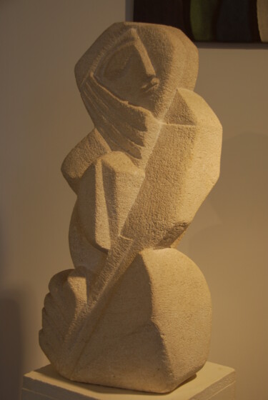 Sculpture titled "Clé" by Didier Bouteau, Original Artwork, Stone