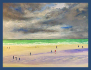 Pittura intitolato "Ciel d’Orage à Cabo…" da Didier Colomès, Opera d'arte originale, Olio Montato su Telaio per barella in l…