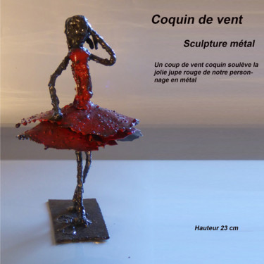 Sculpture intitulée "coquin de vent" par Didier Dedeurwaerder, Œuvre d'art originale, Métaux
