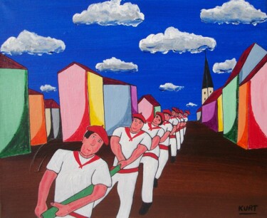 Painting titled "Soka Tira Bis" by Didier Dordeins, Original Artwork, Acrylic