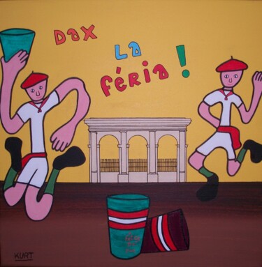 Painting titled "Dax La Féria !" by Didier Dordeins, Original Artwork, Acrylic