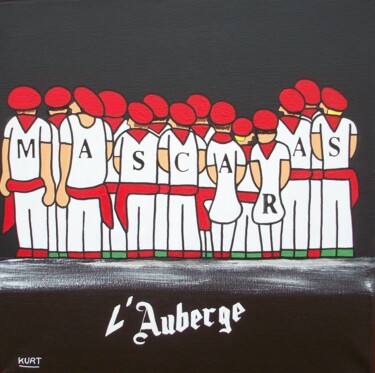 Pittura intitolato "Tableau Naif Mascar…" da Didier Dordeins, Opera d'arte originale, Acrilico