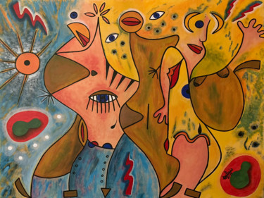 Peinture intitulée "Trois Graces" par Didier Dubuis, Œuvre d'art originale, Acrylique