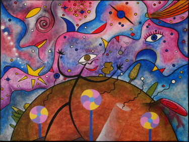 Malerei mit dem Titel "Univers l'Uni" von Didier Dubuis, Original-Kunstwerk, Acryl
