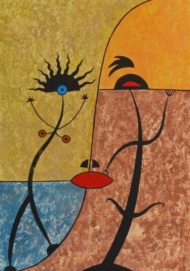 Peinture intitulée "Mythologie" par Didier Dubuis, Œuvre d'art originale, Acrylique