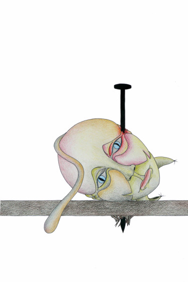Dessin intitulée "Figure" par Didier Dubuis, Œuvre d'art originale, Crayon