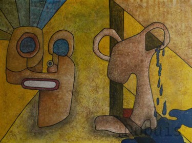 Peinture intitulée "Comment vint la cra…" par Didier Dubuis, Œuvre d'art originale