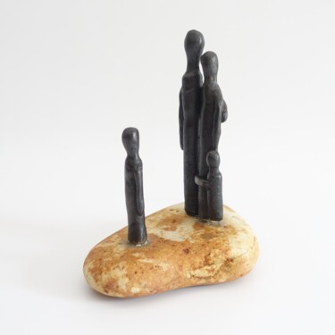 Sculpture titled "petite famille" by Didier Fournier, Original Artwork, Bronze