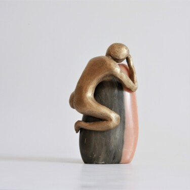 Sculpture intitulée "La penseuse" par Didier Fournier, Œuvre d'art originale, Bronze