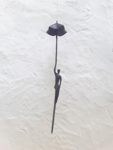 Rzeźba zatytułowany „Parapluie” autorstwa Didier Fournier, Oryginalna praca, Brąz
