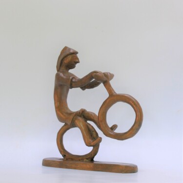 Sculpture intitulée "Cycliste (164)" par Didier Fournier, Œuvre d'art originale, Bronze
