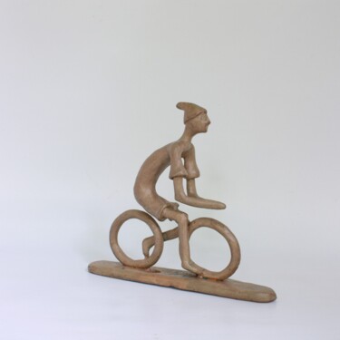 Scultura intitolato "Cycliste (236)" da Didier Fournier, Opera d'arte originale, Bronzo