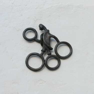Sculpture intitulée "Cycliste(260)" par Didier Fournier, Œuvre d'art originale, Bronze
