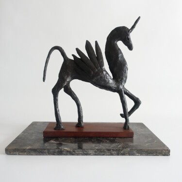 Sculpture titled "P-licorne (43)" by Didier Fournier, Original Artwork, Bronze