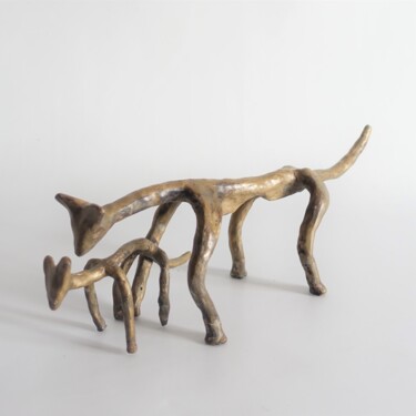 Escultura intitulada "La louve (131)" por Didier Fournier, Obras de arte originais, Bronze