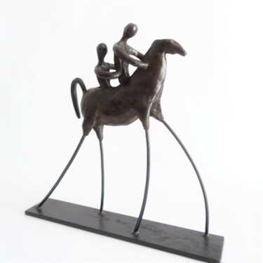 Sculpture titled "Cavaliers (127)" by Didier Fournier, Original Artwork, Bronze
