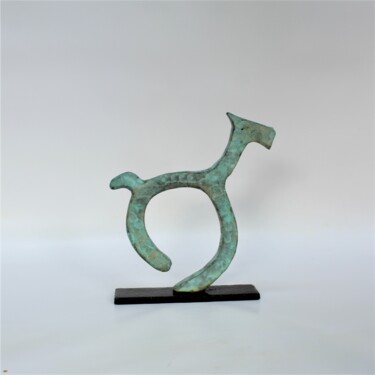 Sculpture titled "Lièvre (n° 301)" by Didier Fournier, Original Artwork, Bronze
