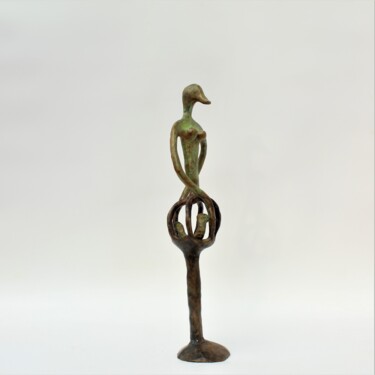 Sculpture intitulée "Femme oiseau (n°312)" par Didier Fournier, Œuvre d'art originale, Bronze
