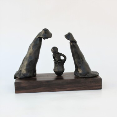 Sculpture intitulée "La crèche (n°319)" par Didier Fournier, Œuvre d'art originale, Bronze