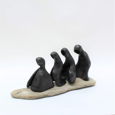 Sculpture intitulée "Processsion  (n°343)" par Didier Fournier, Œuvre d'art originale, Bronze