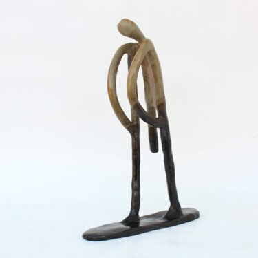 Sculpture titled "Marcheur (n° 354)" by Didier Fournier, Original Artwork, Bronze