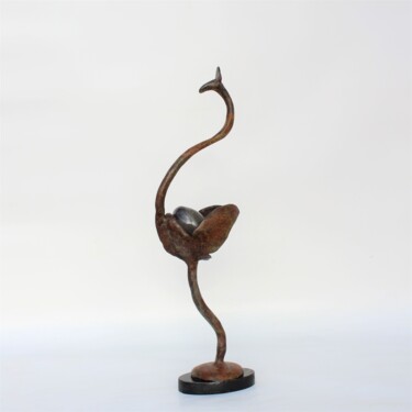 Скульптура под названием "Œuf  ( n° 111)" - Didier Fournier, Подлинное произведение искусства, Бронза