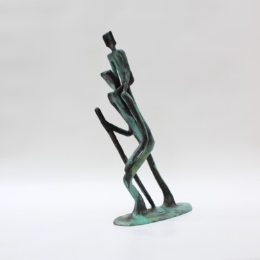 Sculpture intitulée "L’homme et l’enfant…" par Didier Fournier, Œuvre d'art originale, Bronze