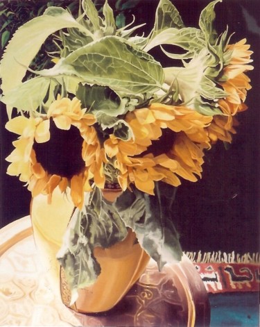 Pittura intitolato "tournesols.jpg" da Diego, Opera d'arte originale