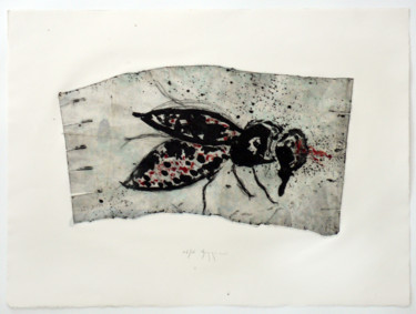 Prenten & gravures getiteld "gravure ABEILLE.jpg" door Didier Hagege, Origineel Kunstwerk, Ets