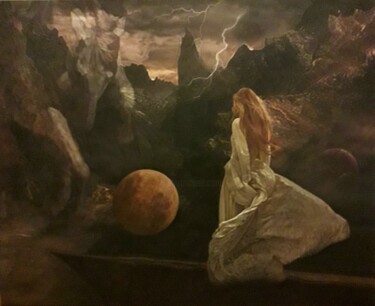 Pittura intitolato "La métamorphose d'O…" da Didier Merceret, Opera d'arte originale, Olio Montato su Telaio per barella in…