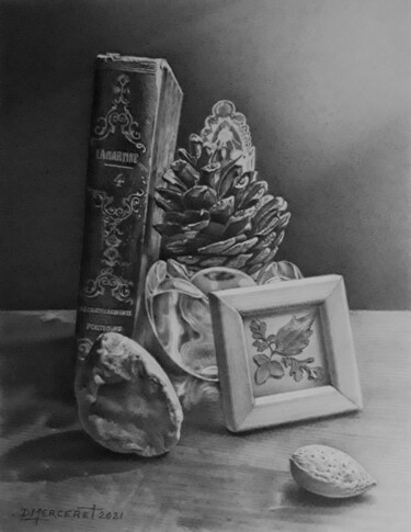 Drawing titled "Arbre de vie" by Didier Merceret, Original Artwork, Pencil Mounted on Other rigid panel